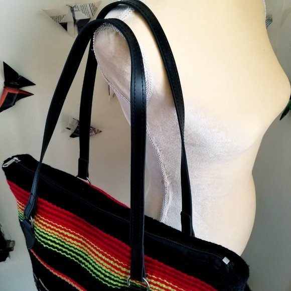 Old Saltillo Southwestern Saddle Blanket Tote Bag - Picture 3 of 7